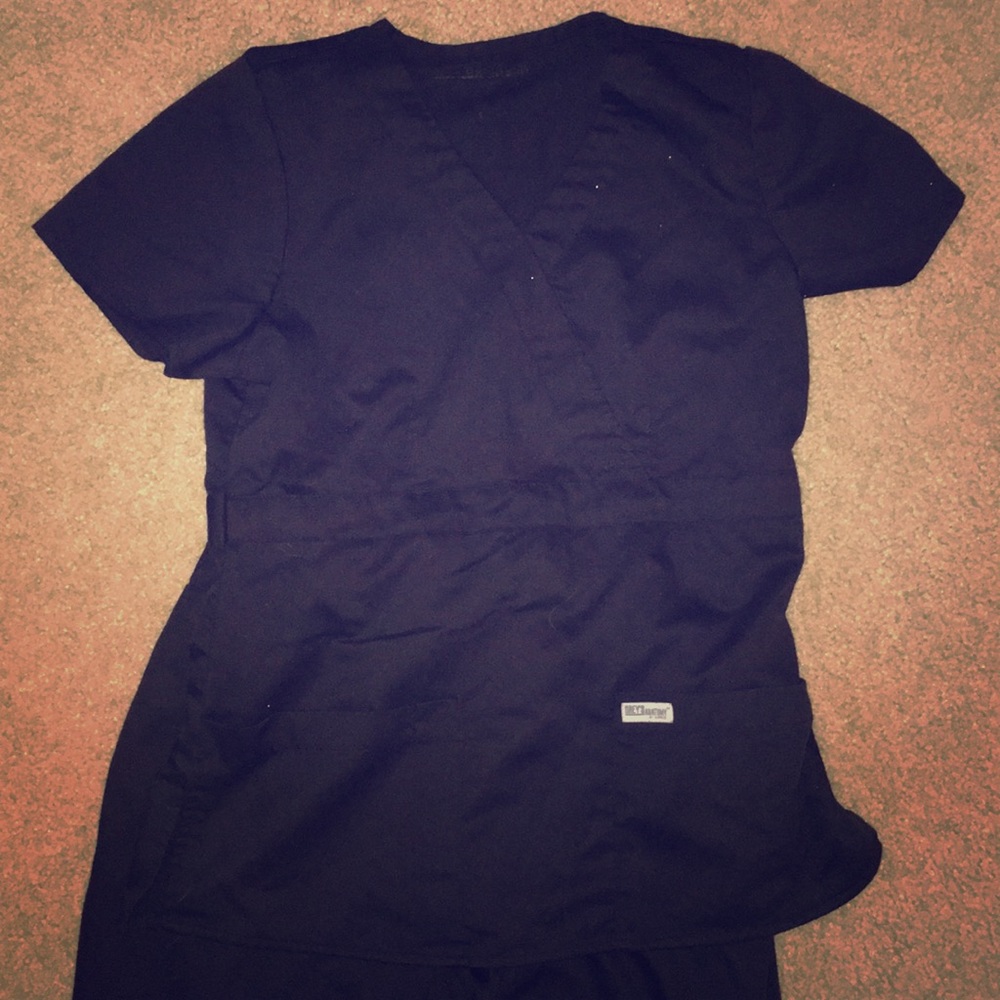 Greys Anatomy Black Scrub Set